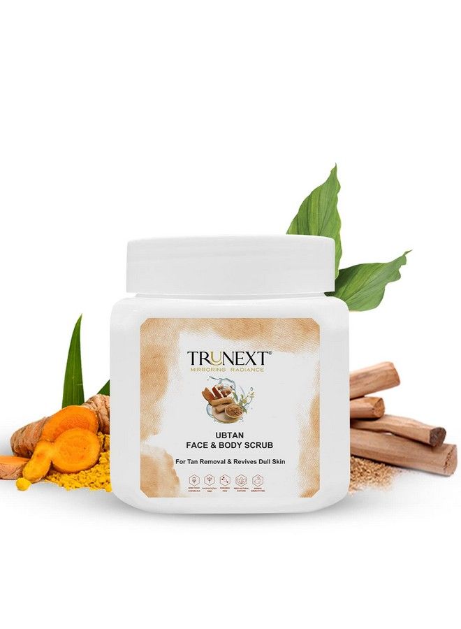 TRUNEXT Ubtan Face And Body Scrub For Tan Removal And Reviving Dull Skin Natural And Effective Skin Brightening Turmeric Extracts Formula 200 Ml - Image 1