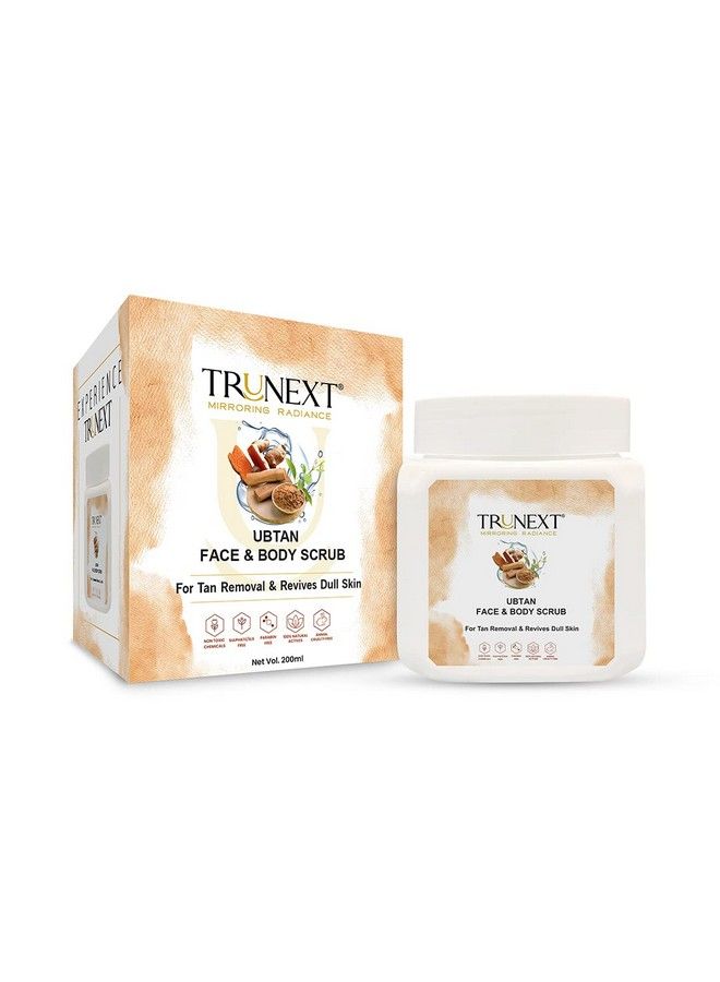 TRUNEXT Ubtan Face And Body Scrub For Tan Removal And Reviving Dull Skin Natural And Effective Skin Brightening Turmeric Extracts Formula 200 Ml - Image 2