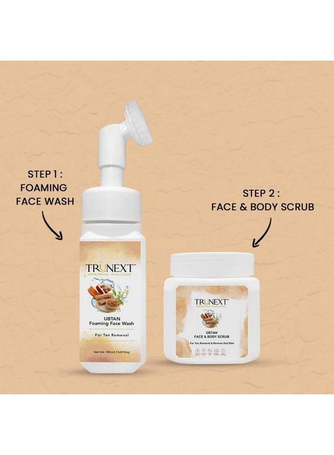 TRUNEXT Ubtan Face And Body Scrub For Tan Removal And Reviving Dull Skin Natural And Effective Skin Brightening Turmeric Extracts Formula 200 Ml - Image 5