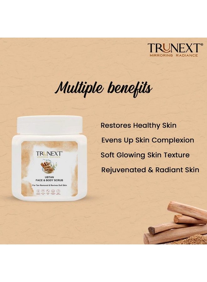 TRUNEXT Ubtan Face And Body Scrub For Tan Removal And Reviving Dull Skin Natural And Effective Skin Brightening Turmeric Extracts Formula 200 Ml - Image 3