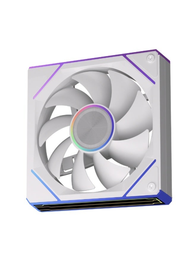 ثيرمو مراوح بي سي رينوكس RX08 مقاس 120 ملم PWM اضاءة ARGB لون أبيض – قطعة واحدة - Image 3