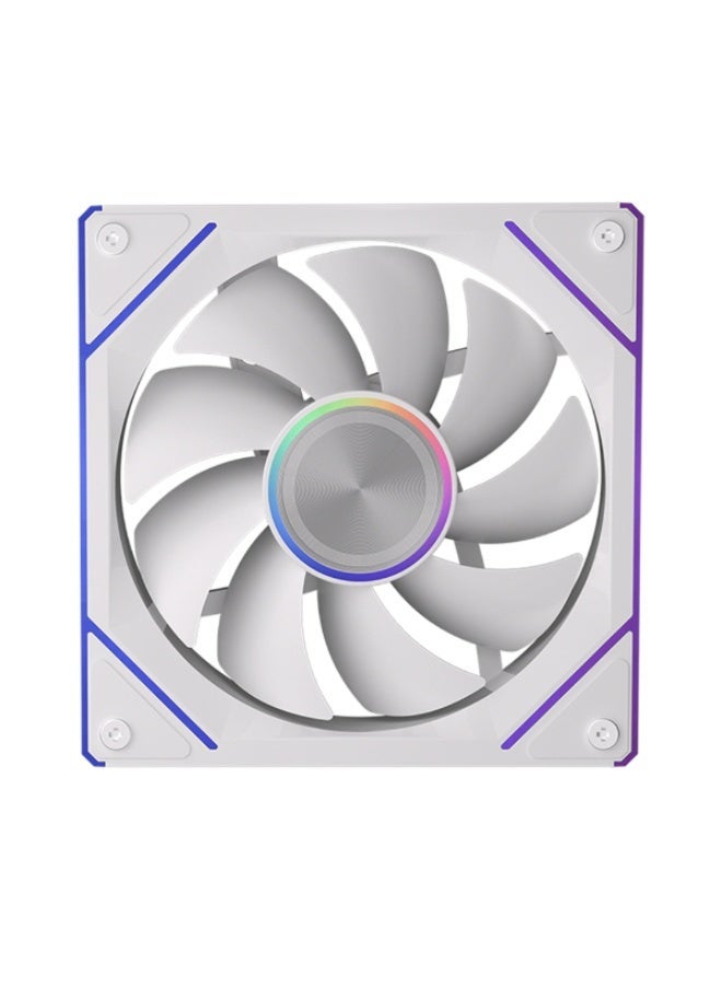 ثيرمو مراوح بي سي رينوكس RX08 مقاس 120 ملم PWM اضاءة ARGB لون أبيض – قطعة واحدة - Image 5