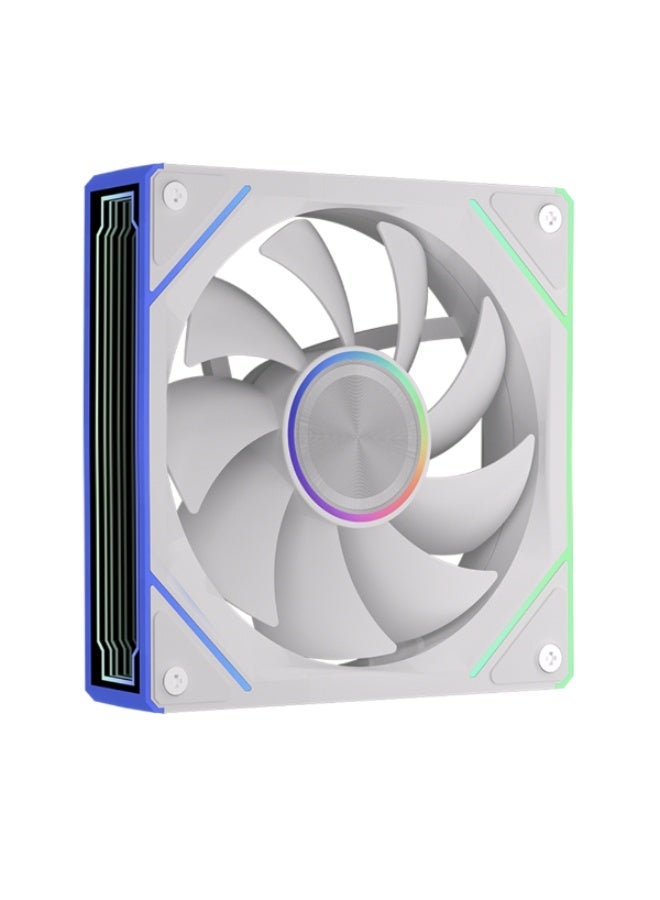 ثيرمو مراوح بي سي رينوكس RX08 مقاس 120 ملم PWM اضاءة ARGB لون أبيض – قطعة واحدة - Image 1