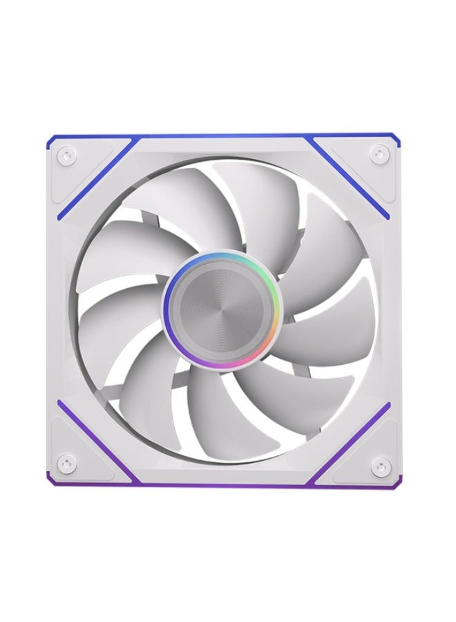 ثيرمو مراوح بي سي رينوكس RX08 مقاس 120 ملم PWM اضاءة ARGB لون أبيض – قطعة واحدة - Image 4
