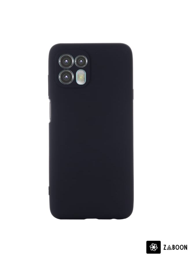 Green Tiger - For Motorola Moto Edge 20 Lite / Edge 20 Fusion Pure Color Liquid Silicone Shockproof Full Coverage Phone Case(Black) - Image 1