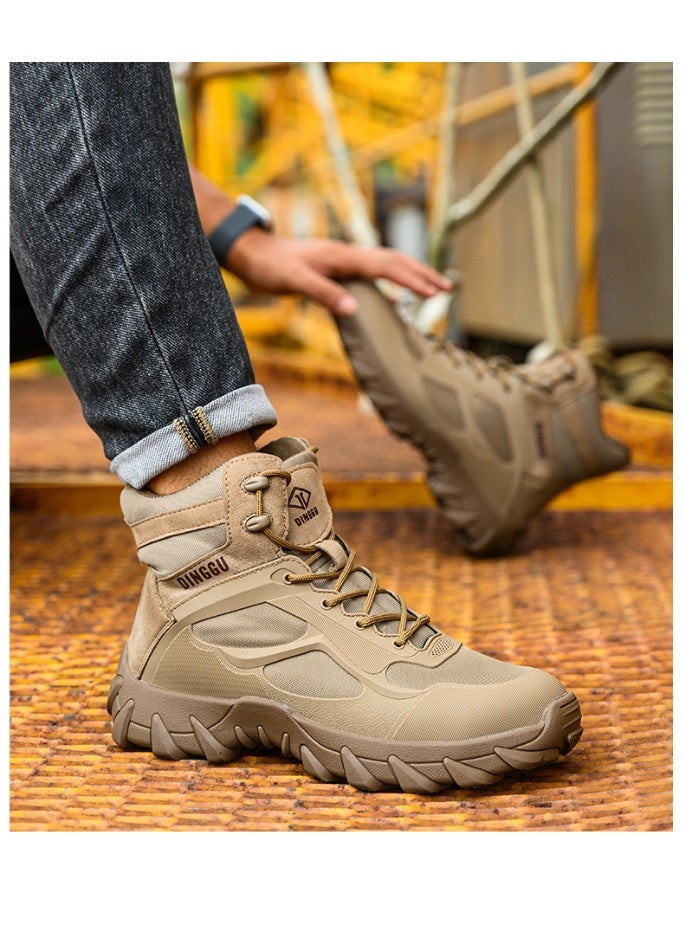 Dinggu Men's Safety Shoes Men's Boots Anti-smash Anti-puncture Working Shoes with Protection Breathable Work Shoes - Image 2