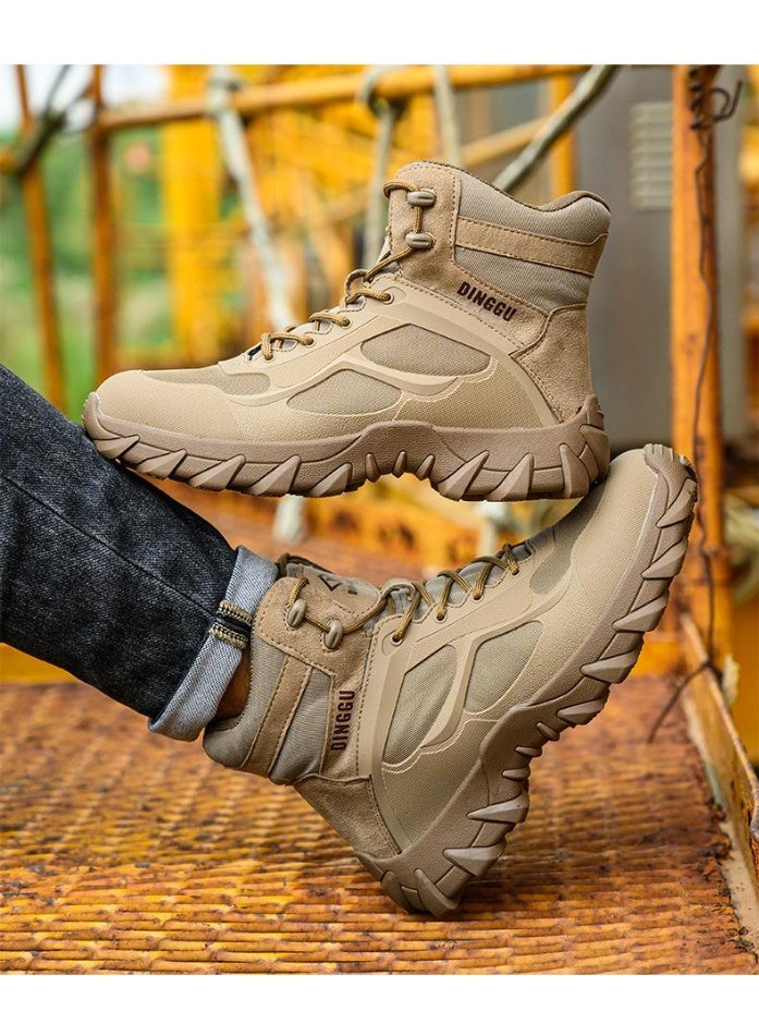 Dinggu Men's Safety Shoes Men's Boots Anti-smash Anti-puncture Working Shoes with Protection Breathable Work Shoes - Image 1