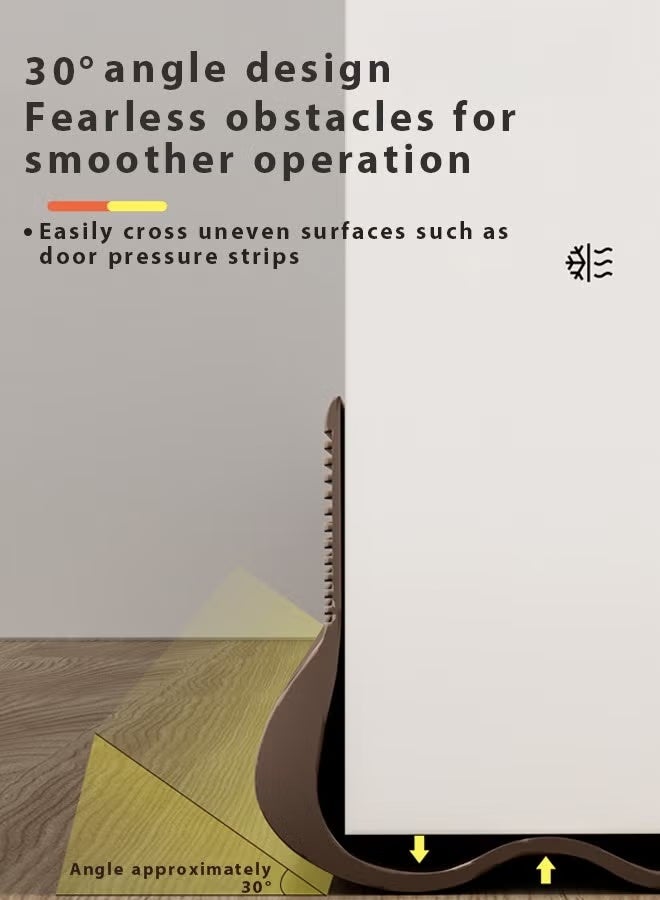 Purrhappy 1/2/3PCS Door Draft Stopper, Door Seal, Door Sweep, Under Door Seal, Door Bottom Draft Blocker, Weather Stripping, Gap Stopper, Windbreak Strip, Sealing Strip Noise Insulation, Noise Reduction, Dust Blocking, Breeze Blocker, Sound Blocking, Light Blocking, Smell Blocking, Weatherproof, Silent, Self-adhesive, Adjustable, Twin Draft Seal FOR Exterior Doors, Interior Doors, Bedroom Doors, Glass Doors, Door Frame, Bottom of Doors, Window Gaps (GREY) - Image 4