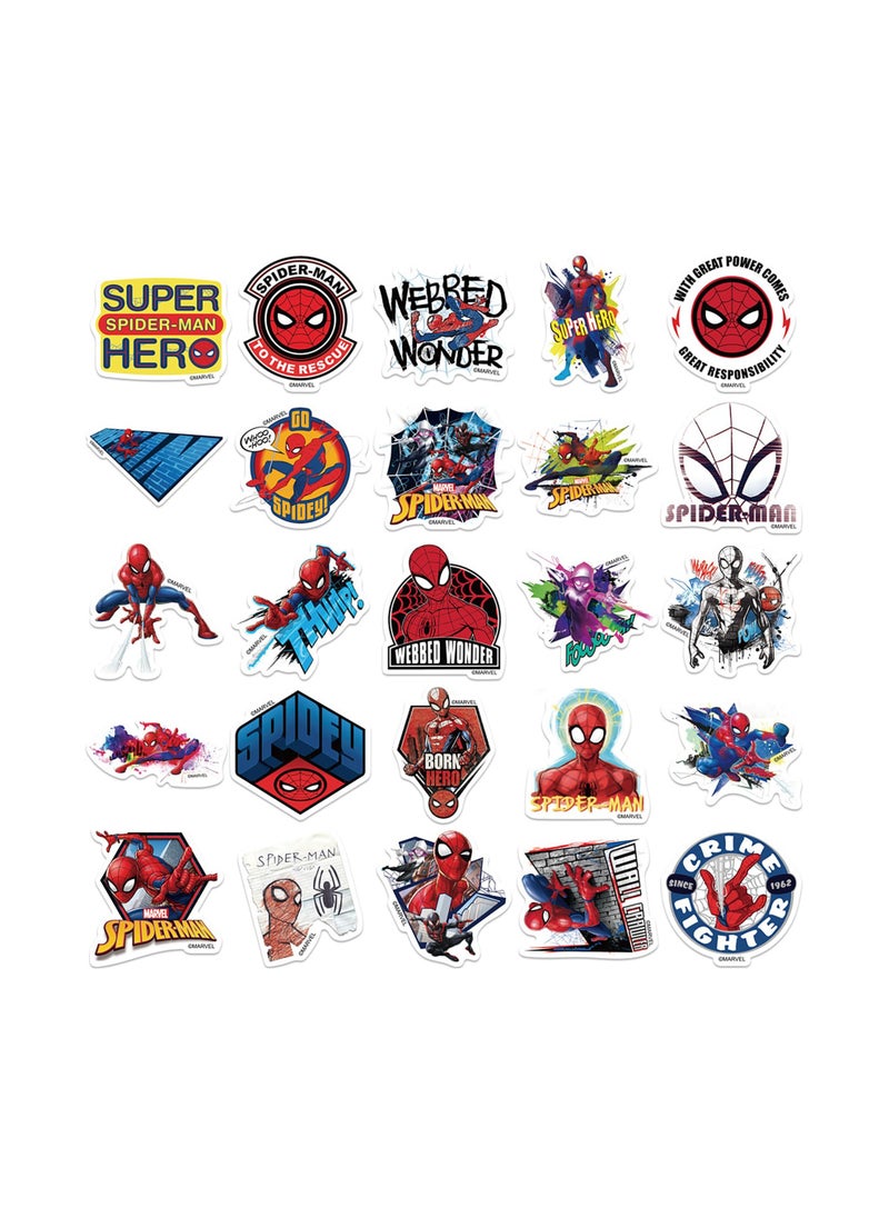 SYOSI - 50Pcs Spiderman Stickers, Waterproof Vinyl Anime Kids Stickers, Graffiti Aesthetic Stickers Decals, for Skateboard Laptop Phone Luggage Motorcycle Bicycle Fridge, Water Bottle Helmet Kids Teens Gift - Image 1