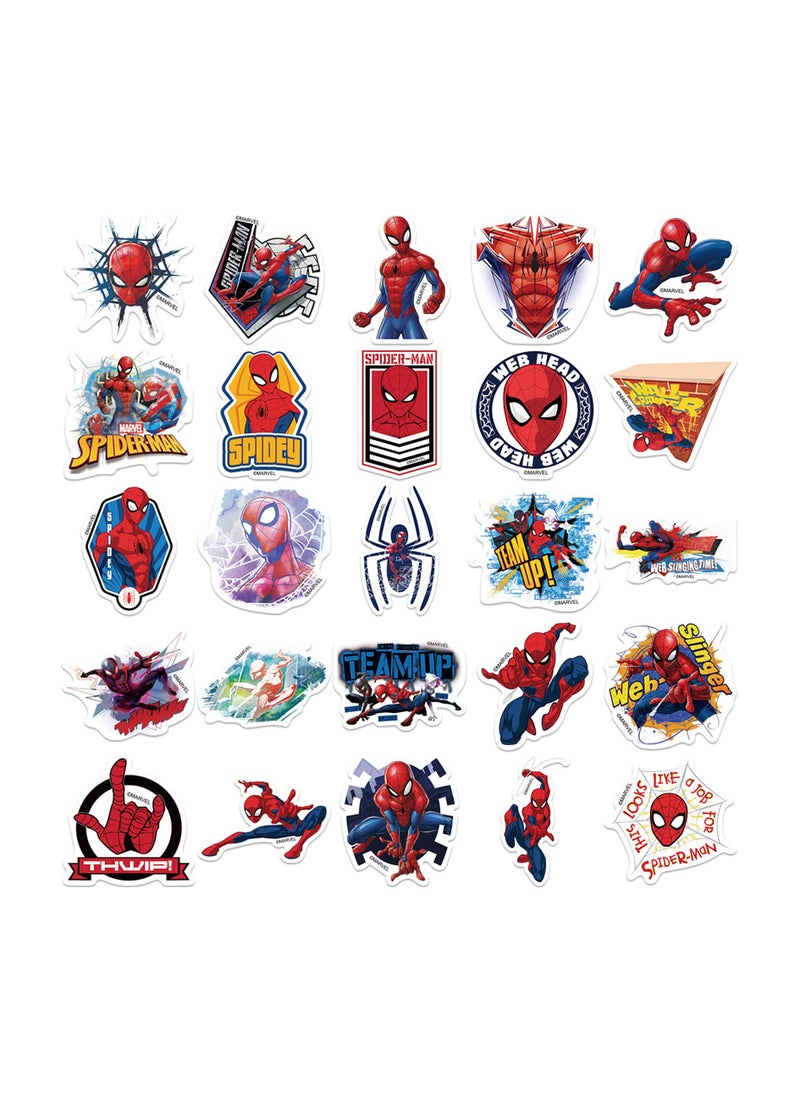 SYOSI - 50Pcs Spiderman Stickers, Waterproof Vinyl Anime Kids Stickers, Graffiti Aesthetic Stickers Decals, for Skateboard Laptop Phone Luggage Motorcycle Bicycle Fridge, Water Bottle Helmet Kids Teens Gift - Image 1