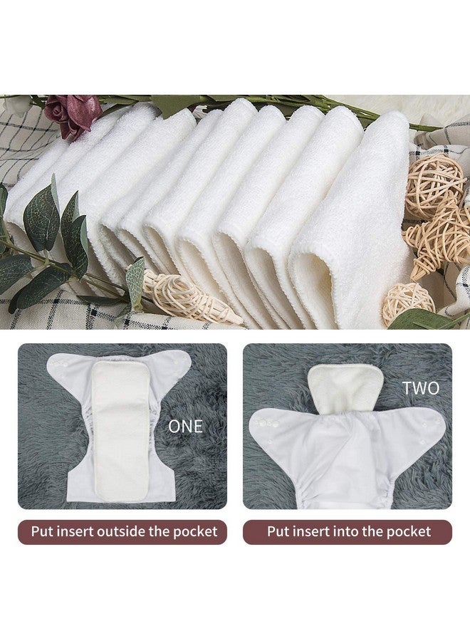 Baby Bucket Cotton Terry Washable Nappy Pads (Three Layer Only Pad Free Size) 5 Pads Pack Set. - Image 2