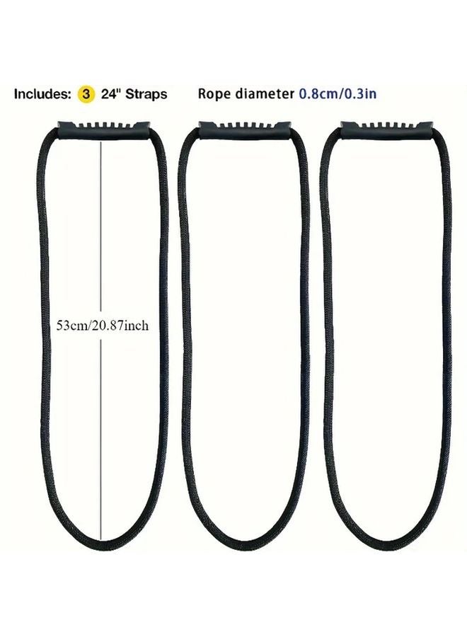 Black Durable Storage Strap with Handle 60cm Multi Purpose Cord Wrap Organizer - Image 4