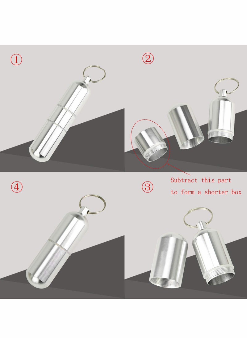 Excefore حافظة جيب أنبوب ممتاز علبة دائرية محمولة لحامل أعواد الأسنان مع سلسلة مفاتيح للسفر بالسيارة في الهواء الطلق للمدخنين - Image 5