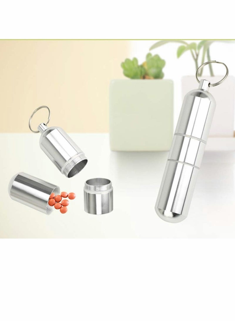 Excefore حافظة جيب أنبوب ممتاز علبة دائرية محمولة لحامل أعواد الأسنان مع سلسلة مفاتيح للسفر بالسيارة في الهواء الطلق للمدخنين - Image 2