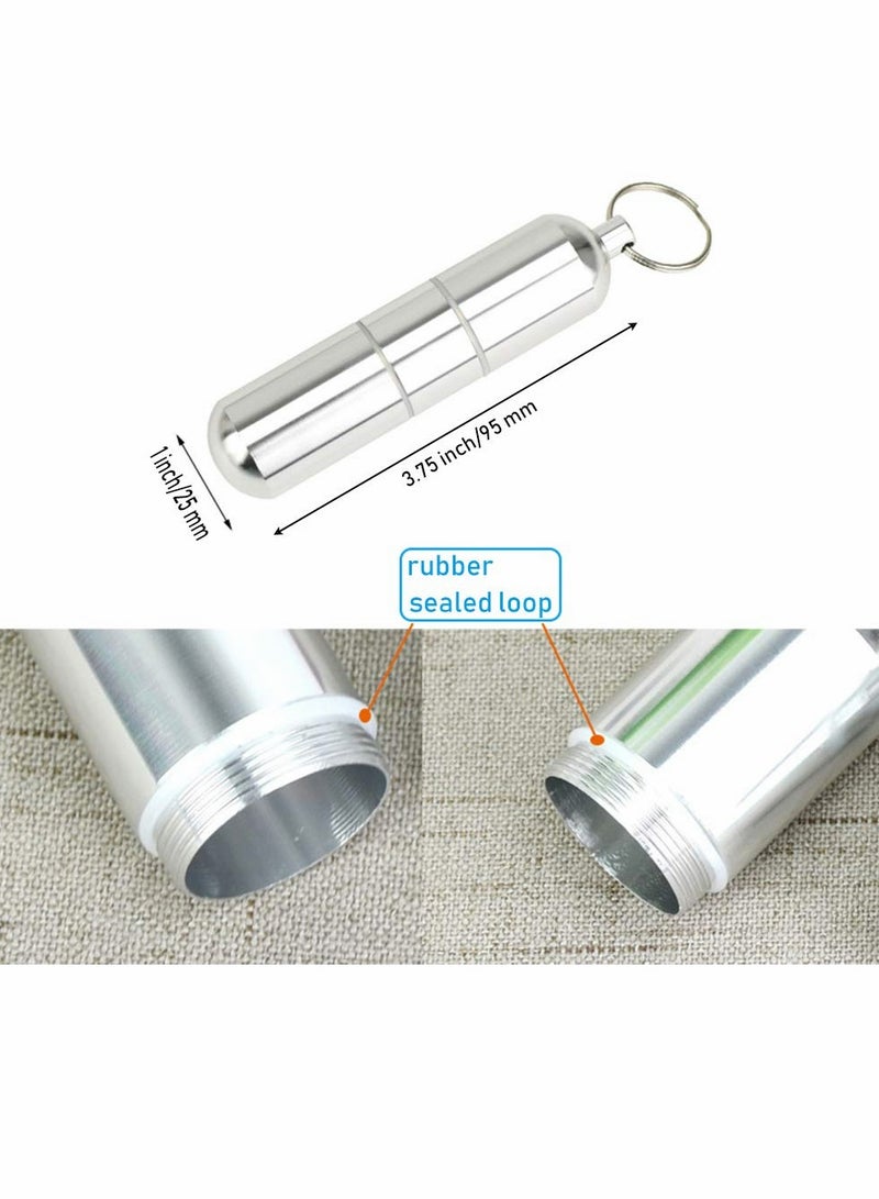 Excefore حافظة جيب أنبوب ممتاز علبة دائرية محمولة لحامل أعواد الأسنان مع سلسلة مفاتيح للسفر بالسيارة في الهواء الطلق للمدخنين - Image 3