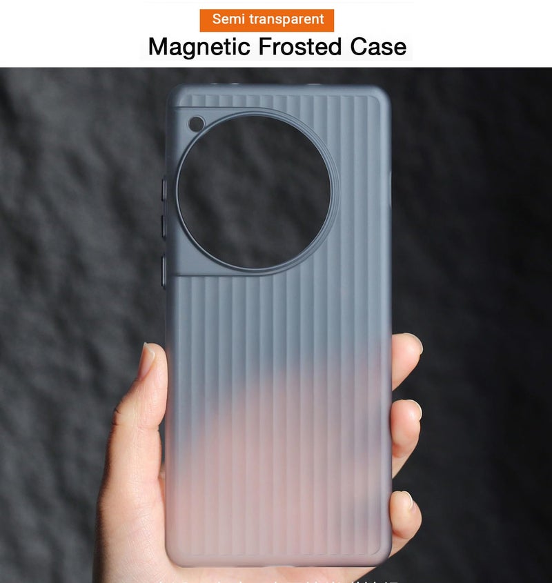 Kapa Wave Frosted Grip Back Cover for OnePlus 12R | Ultra Slim [with Metal Buttons] Matte Finish Back Case (Grey) - Image 4