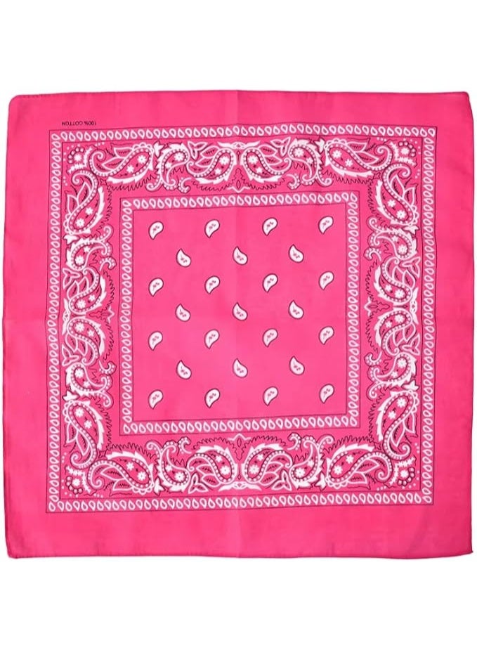 Pink Bandana – Multipurpose Head Scarf, Neck Wrap, Face Cover & Handkerchief – Unisex - Image 1