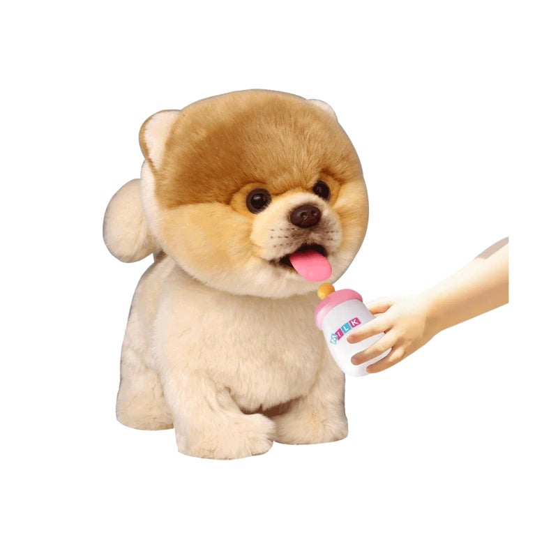 CU-MATE CUMATE Interactive Dog Stuffed Animal Electronic Plush Pomeranian Simulation Puppy Realistic Toy LikeReal Robotic Nodding Barking Wagging Tail Present Pet for Toddler Boys - Image 2