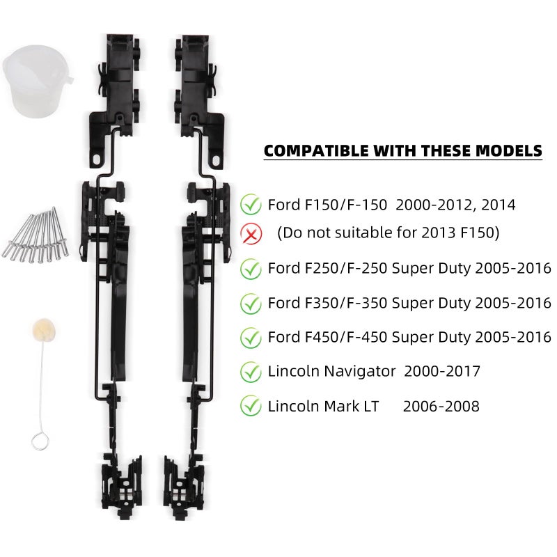 SEINECA Sunroof Repair Kit Compatible with Ford F150/F250/F350/F450/Expedition Lincoln Navigator Mark LT Aftermarket Track Assembly Parts Replace# 02ESR1201ABK - Image 2