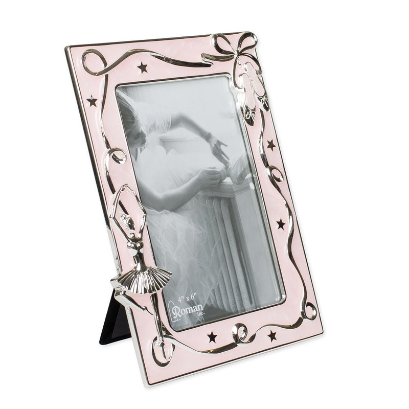 Roman Roman Giftware Inc.  Caroline Collection  Ballet  7.75"" H PINK BALLET FRAME 4X6 Religious  Inspirational  Durable (6x1x7) - Image 1