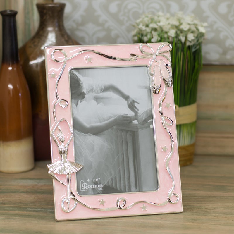 Roman Roman Giftware Inc.  Caroline Collection  Ballet  7.75"" H PINK BALLET FRAME 4X6 Religious  Inspirational  Durable (6x1x7) - Image 2