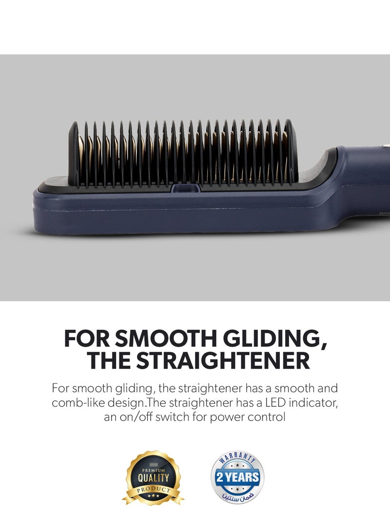 GEEPAS Hair Straightening Brush Smooth and Comb-Like Design for Hairs and Beard, Perfect For Salon and At Home Styling - Image 5