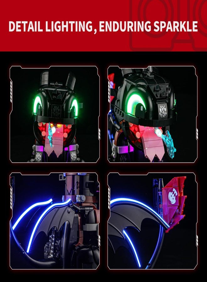 BRIKSMAX Light Kit for Lego-10375 How to Train Your Dragon: Toothless -Led Lighting Compatible with Lego Icons Building Set- Not Include Lego Set - Image 5