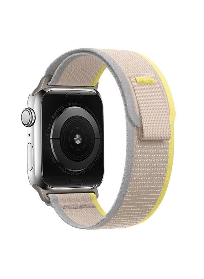 Watch Trail Band 49mm 45mm 44mm 42mm Nylon Woven Sport Strap for iWatch Series Ultra/8/7/SE/6/5/4/3/2/1,Yellow