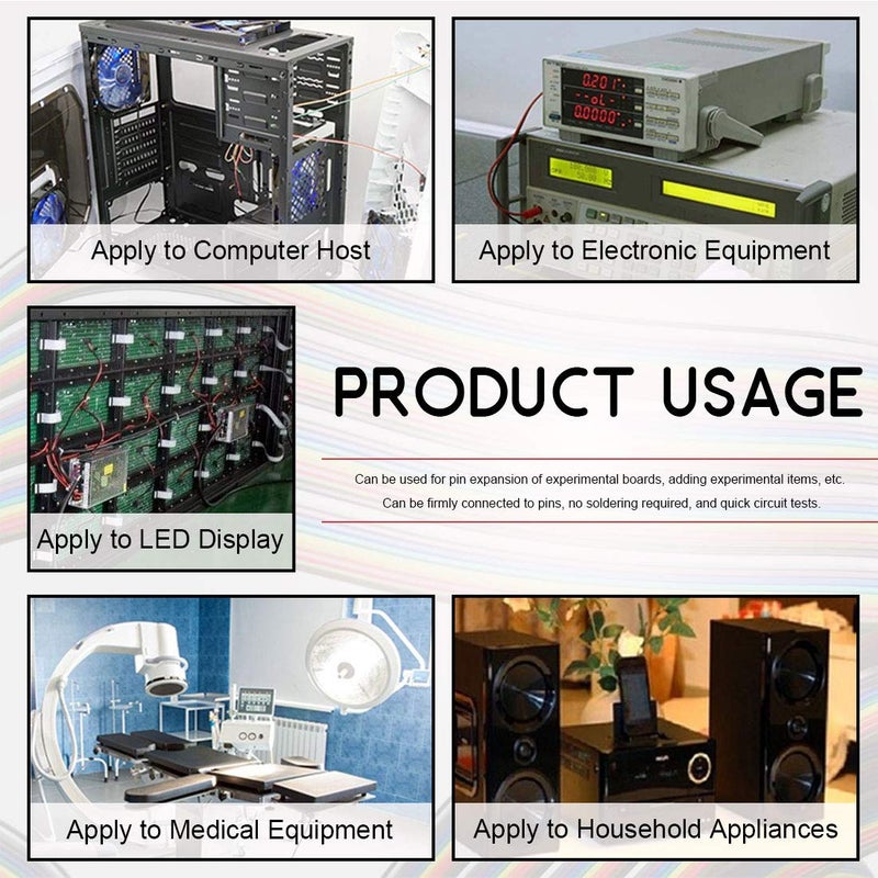 Hilitchi 16ft/5m 10 Wire Rainbow Color Flat Ribbon IDC Wire Cable - Image 5