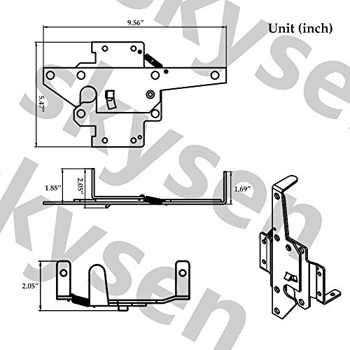 skysen Stainless Steel Self Closing Vinyl Fence Single Gate Hinge and Latch Hardware Kit -2 Hinges and 1 Latch (Single Gate Kit) - Image 5