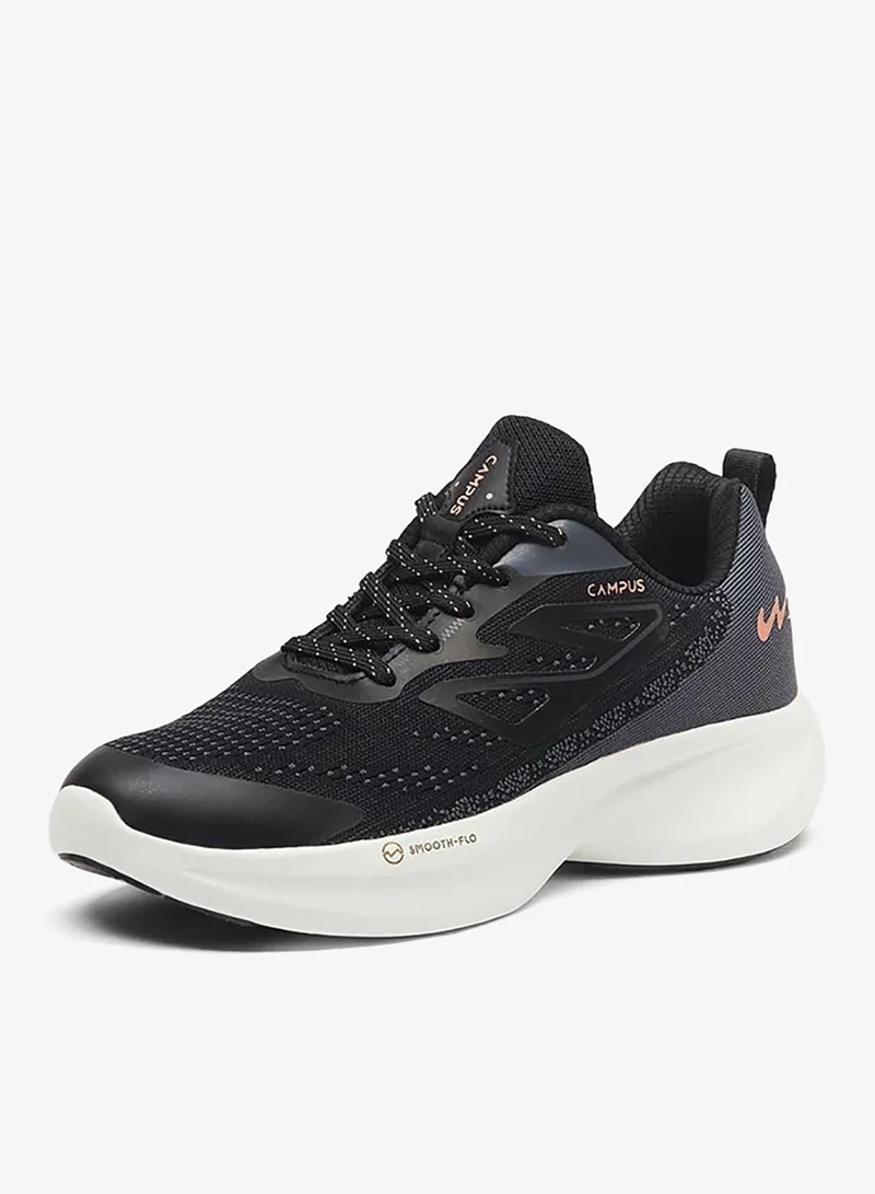 CAMPUS Women’s Black Comfort Low Top Sneakers – Clean Monotone Design Shoes that Instantly Stands Out