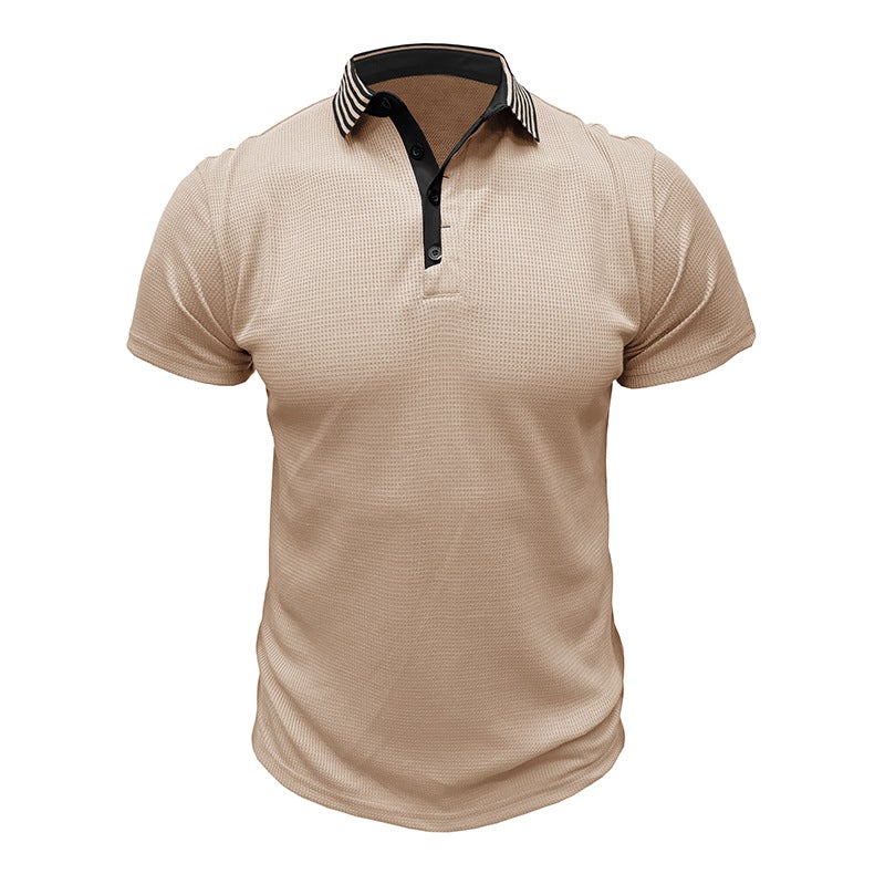 2024 summer cross-border and men''s short sleeve POLO shirt foreign trade men''s lapel t-shirt casual top - Image 3