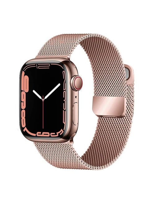 Band mesh Metal loop Replacement Strap, Magnetic Clasp Compatible with ultra smart Watch  Steel Metal Replacement Strap, one size and Compatible with apple smart watches