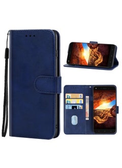 Case Cover For For Tecno Spark Plus / K9 Leather Phone Case(Blue)