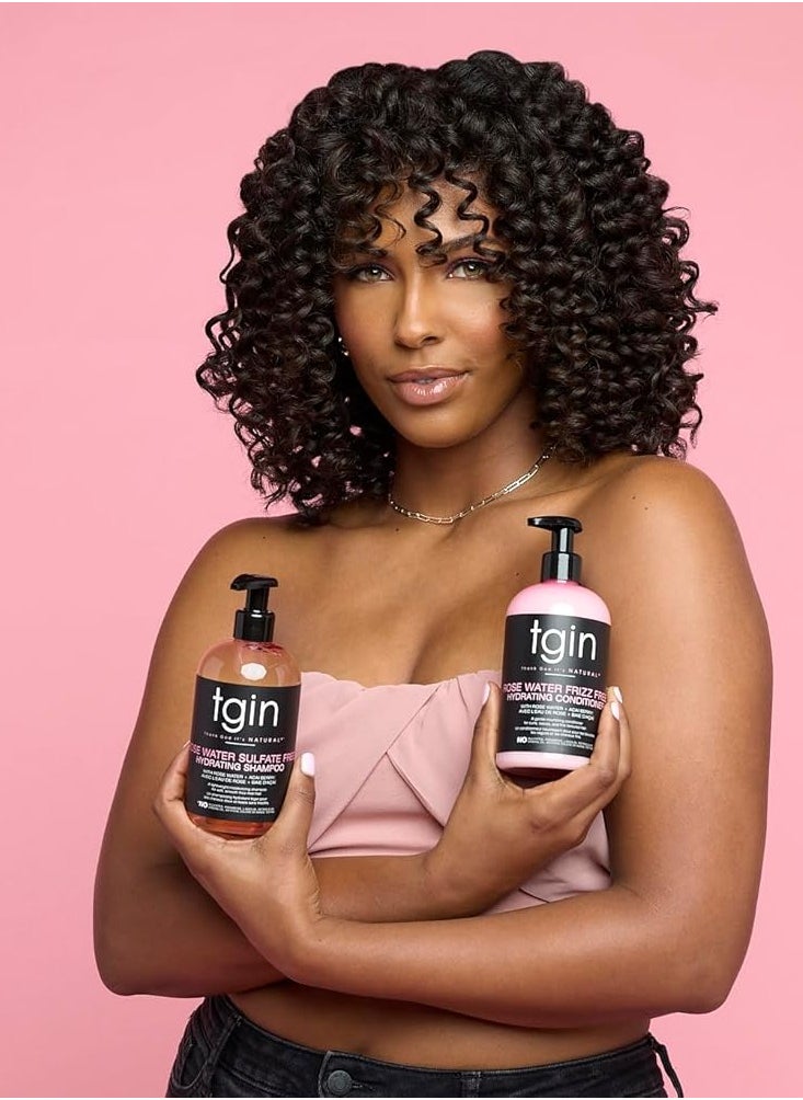 Tijin Rosewater Moisturizing Hair Mask for Natural Hair - Waves - Low Porosity Hair - Fine Hair 12oz 340ml