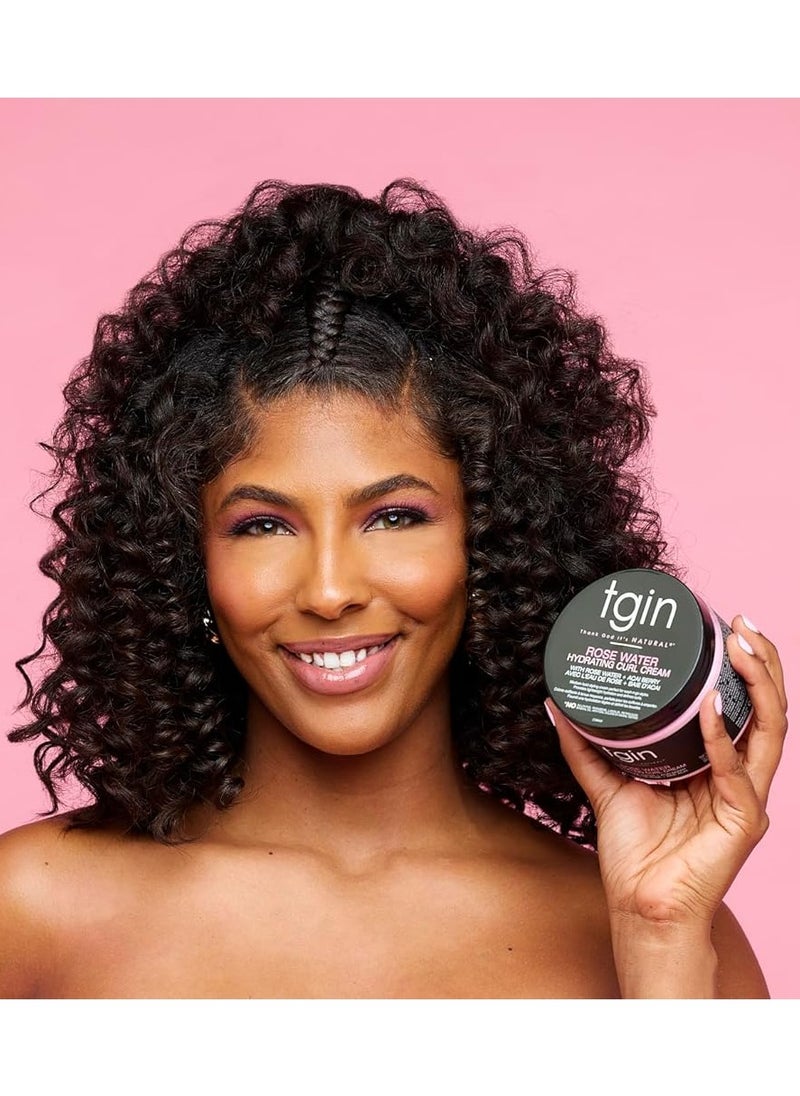 Tijin Rosewater Moisturizing Hair Mask for Natural Hair - Waves - Low Porosity Hair - Fine Hair 12oz 340ml