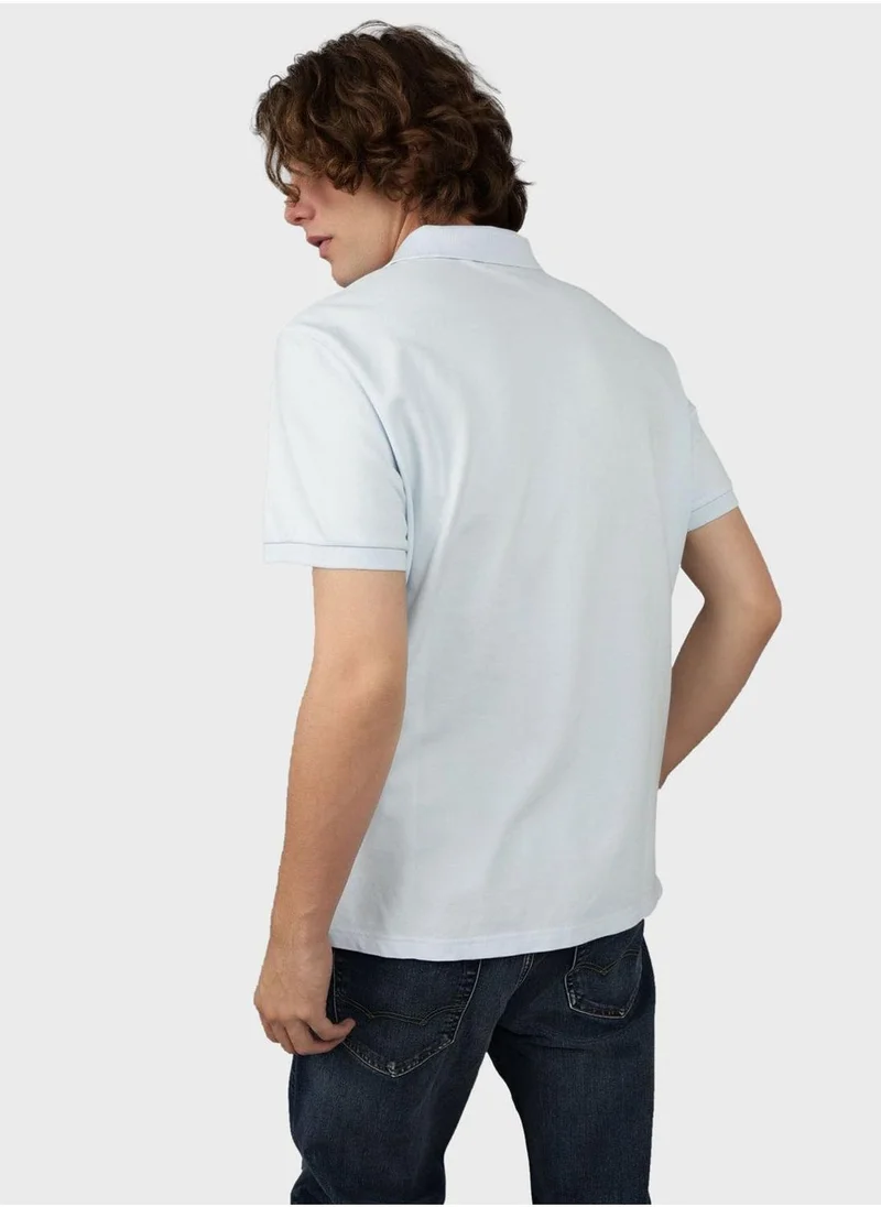 American Eagle Logo Detail Short Sleeve Polo Shirt