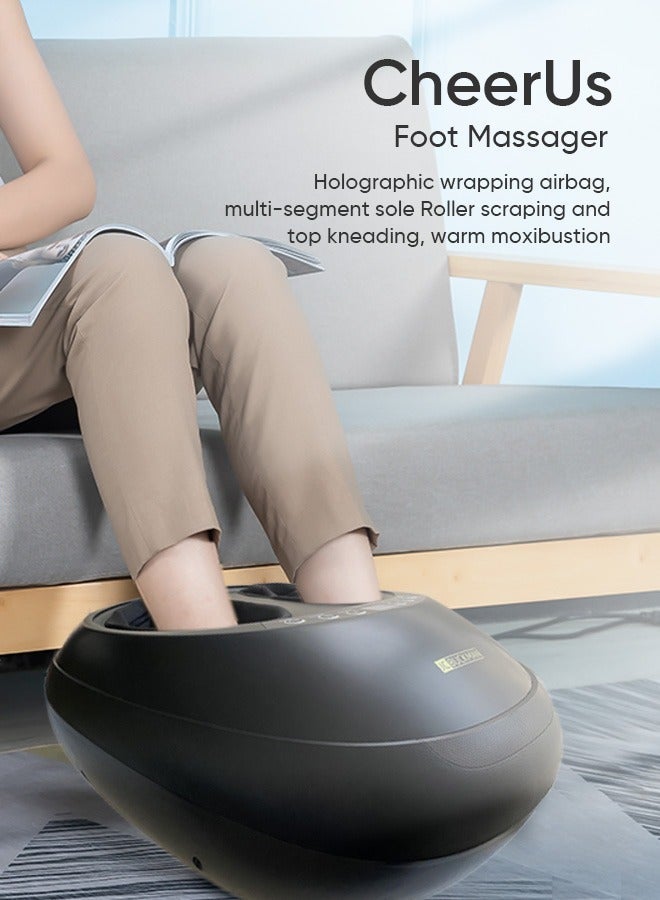 JC BUCKMAN CheerUs Foot Massager Machine with Heat Therapy, Deep Kneading Massage & Air Compression, Electric Foot Massager for Home Use, Foot Pain Relief Machine, Shiatsu Foot Massager for Plantar Fasciitis, Circulation Booster, Relaxation Device for Tired Feet, Best Foot Massager for Daily Use, Home Fitness & Wellness Equipment - Image 1