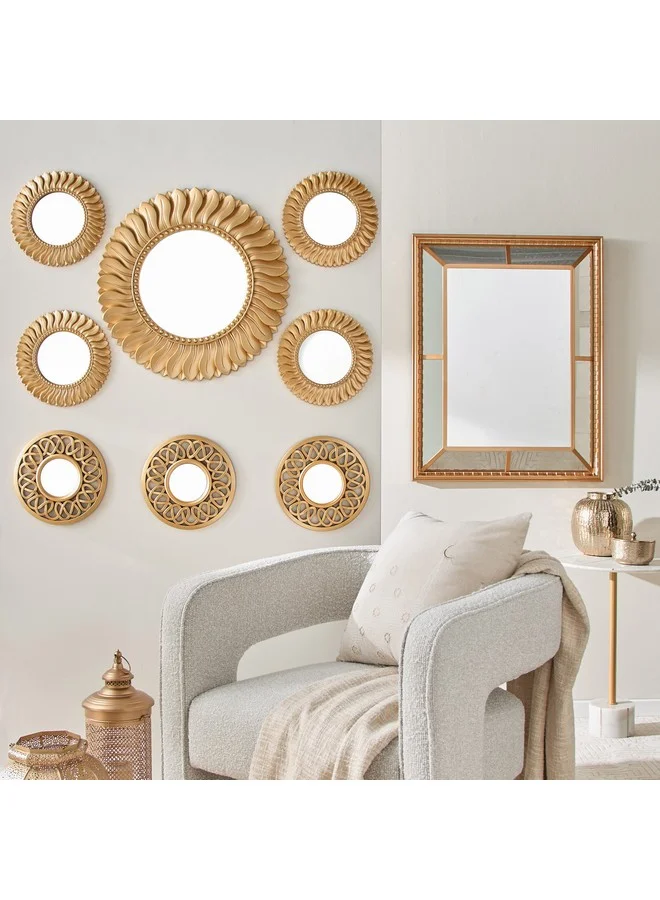 هوم بوكس مجموعة مرايا فايز الزخرفية 3 قطع 25 × 25 سم