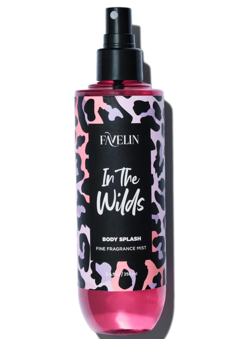 favelin In The Wild Body Splash 250 ml. With Amber, White Oud, Sugar, Tangelo, Sandalwood, Musk, and Starflower - Image 1
