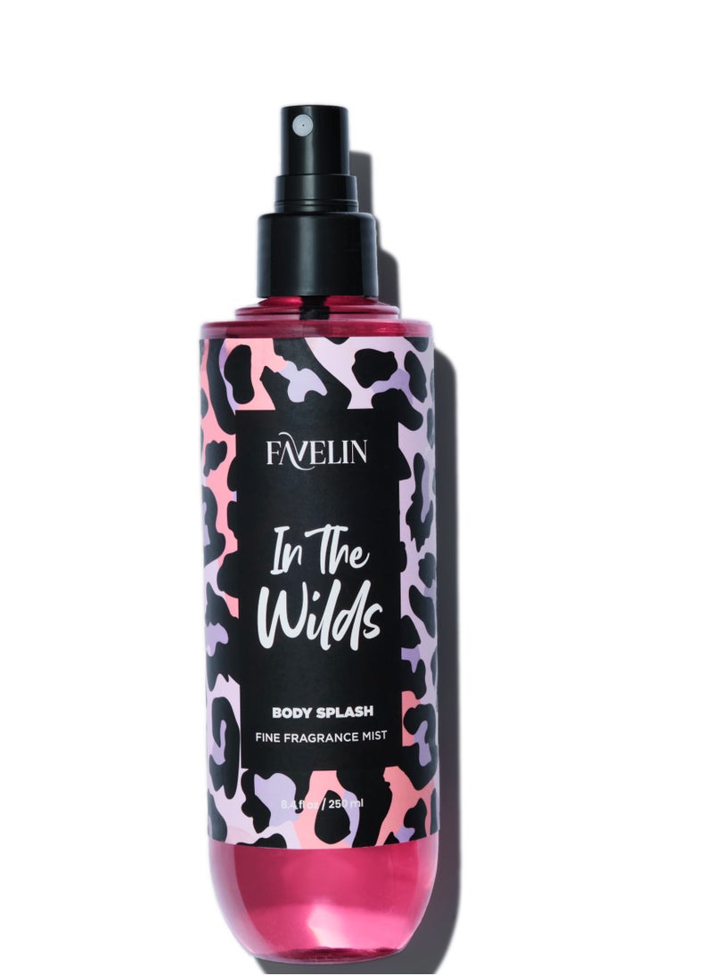 favelin In The Wild Body Splash 250 ml. With Amber, White Oud, Sugar, Tangelo, Sandalwood, Musk, and Starflower  - Image 1