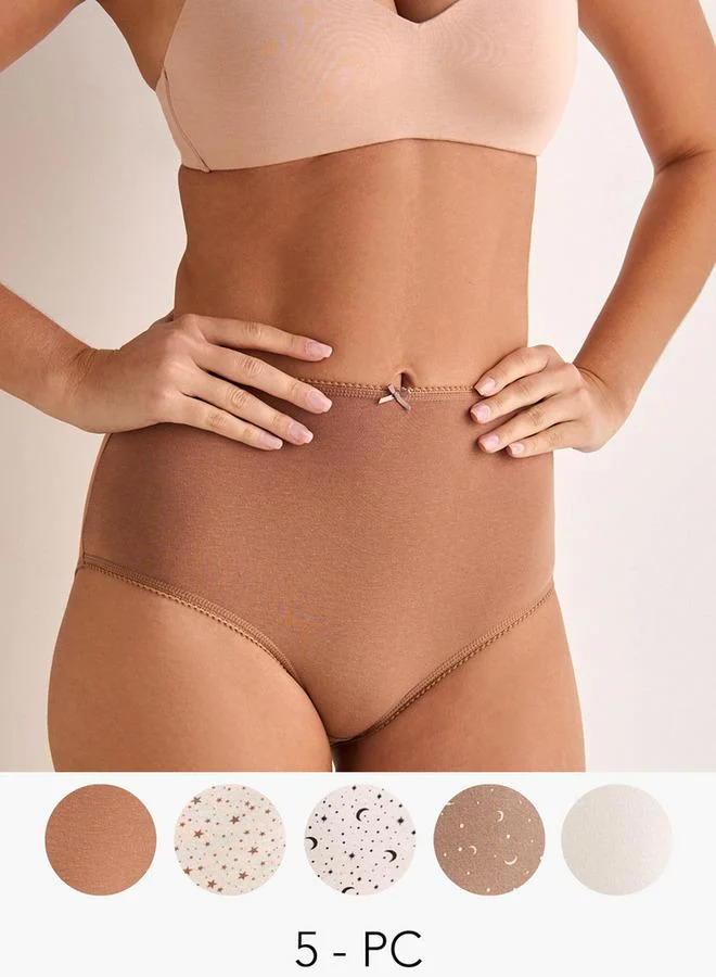 Splash FAV Set of 5    Intimates Full Briefs High Waist with Assorted Print