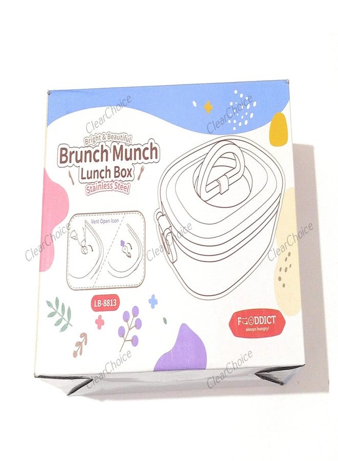 ClearChoice:- Adults and Kids Stainless Steel Tiffin Lunch Box for Kids, Girls, School & Office Men & Woman (Multi Color)(1 PIS) - Image 4