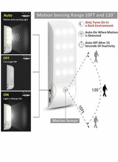 Y&D Motion Sensor Light, Cupboard Night Light With Usb Rechargeable Battery, Installed By Removable Magnetic Strip, Suitable For Wardrobe, Cabinet, Closet, Kitchen, Stairs 2 Pack  - Image 4