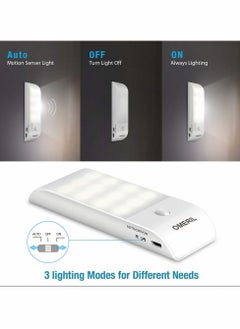 Y&D Motion Sensor Light, Cupboard Night Light With Usb Rechargeable Battery, Installed By Removable Magnetic Strip, Suitable For Wardrobe, Cabinet, Closet, Kitchen, Stairs 2 Pack  - Image 2