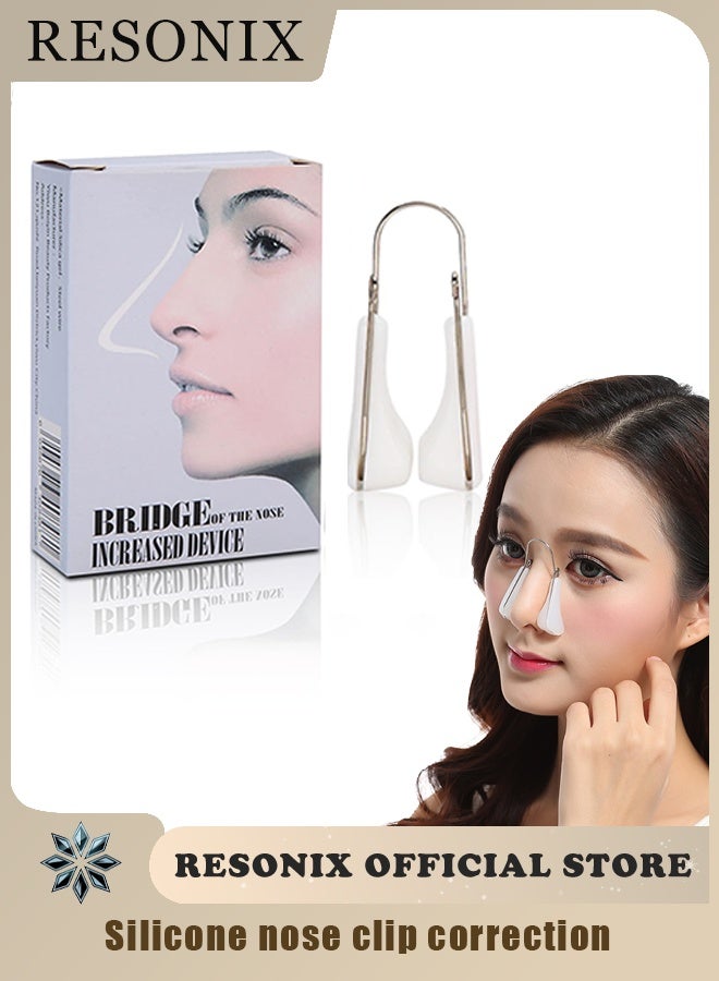 RESONIX Nose Shaper Clip – Soft Silicone Nose Bridge Lifter & Tip Slimming Clip, Comfortable Daily Nose Sculpting Tool for Women, Washable & Reusable Contouring Clip - Image 1