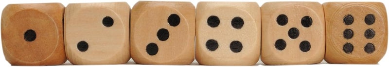 WE Games Wooden Dice Set with Rounded Corners - Pack of 100 Bulk Dice, 16mm Dice, Black Pips for Board Games, Gaming Dice Sets, Standard 6 Sided Dice Set for Adults - Image 3