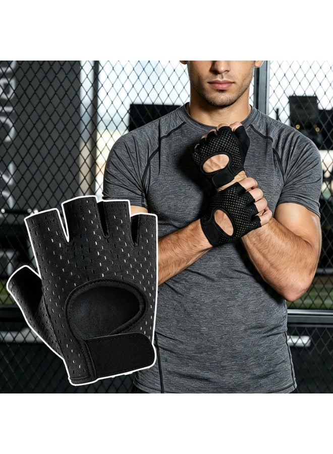 Workout Gloves Resistance Bands Set,Semi Finger Training Gloves with Palm Protection,5pcs Assorted Pounds Strength Training Exercise Resistance Loops Stretch Bands, Fitness Equipment Set Suitable for indoor yoga, gyms, outdoor fitness, and other scenarios. - Image 5