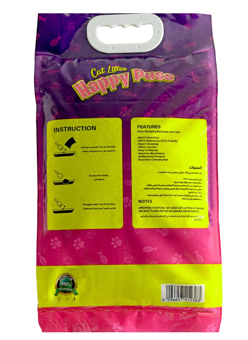 HAPPY PUSS - Happy Puss Extra Clumping Perfumed Bentonite Cat Litter 5L Black Coffee Scent - Image 1