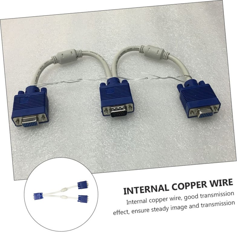 COHEALI 2 حزمة كابل مقسم VGA إلى VGA لشاشات LCD والتلفزيون - Image 3